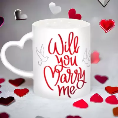 Heart Handle White Mug